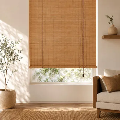 Produktbild von Bambusrollos ohne Bohren, 80 x 160 cm, mit Lichtfilterfunktion