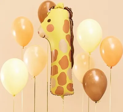 Produktbild von Folienballon Zahl \1\" - Giraffe 31x82 cm"