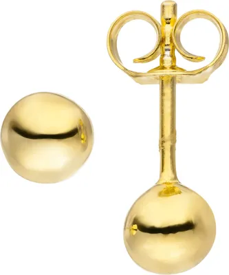 Produktbild von Ohrstecker Ohrringe 5mm Kugel aus 925 Silber gelbvergoldet Ohrschmuck