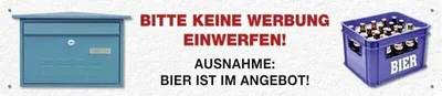 Produktbild von Bitte keine Werbung, Blechschild, Straßenschild 46x10 cm, STR 168