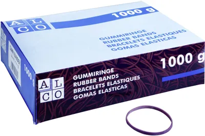 Produktbild von Gummiring Naturkautschuk 25mm rot 1000g Packung mit 20 Stück