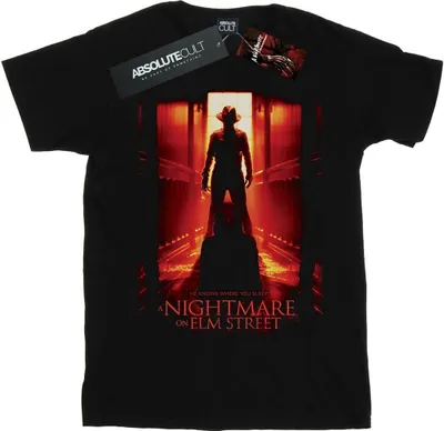 Produktbild von A Nightmare On Elm Street - "He Knows Where You Sleep" T-Shirt für Damen BI42132 (L) (Schwarz)