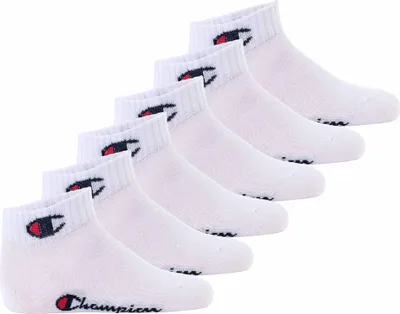 Produktbild von Champion Kinder Socken, 6er Pack - Quarter, Logo, einfarbig Weiß 31-34