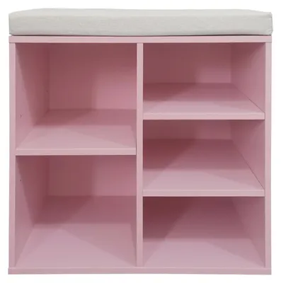 Produktbild von Schuhbank Katja 5 Regalfächer Rosa