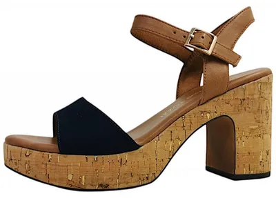 Image de Sandales d'été pour femmes Marco Tozzi, couleur bleu, style décontracté