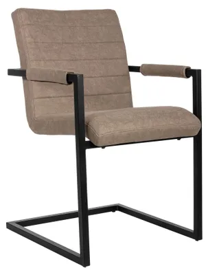 Produktbild von Esszimmerstuhl Freischwinger Taupe PARZIVO, KI-generiertes Bild