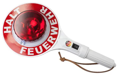 Produktbild von Dönges Anhaltestab kurz, einseitig beleuchtet, Halt Feuerwehr/Straße frei, LED