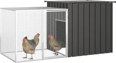 Produktbild von vidaXL klietka pre kurčatá antracitová 200x91x100 cm pozinkovaná oceľ