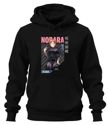 Zdjęcie produktu dla Nobara Jujutsu Kaisen Anime Aesthetics Otaku Gift Manga Vintage Uni  Bluza z kapturem, Czarny, XXL