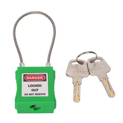 Imagen del producto de Candado de seguridad, cable de bloqueo, kit de candados de seguridad, kit de bloqueo y etiquetado, candados de cable de acero, candado de seguridad