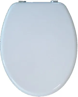 Produktbild von VCM WC Sitz Toilettendeckel Klodeckel Toilettensitz Deckel Brille Klobrille Ascoly Holzoptik mit stabilem Holzkern Weiß