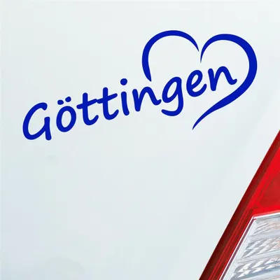 Produktbild von Auto Aufkleber Göttingen Herz Stadt City Liebe Love Heimat 19x8 cm Dunkelblau Sticker Heckscheibenaufkleber