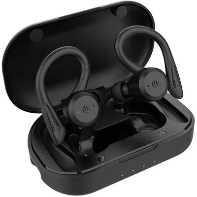 Produktbild von 20 Stunden Spielzeit, wasserdicht, Bluetooth-Ohrhörer (Paar), schwarz