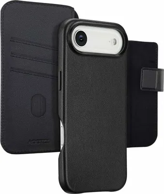 Image de Accezz Bibliothèque en cuir 2-en-1 avec MagSafe pour Apple iPhone Air - Onyx Black