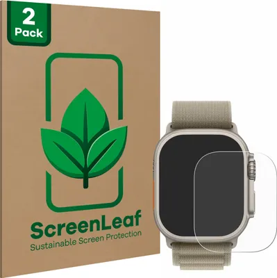 Produktbild von 2x ScreenLeaf Schutzfolie für Apple Watch Ultra 2 (49 mm) Displayschutz Display Schutz Folie Klar Transparent