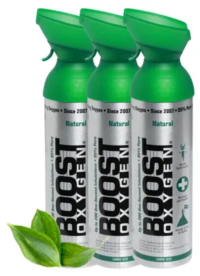 Produktbild von Boost Oxygen Sauerstoffdose zum Inhalieren Natural, groß, 3x9L