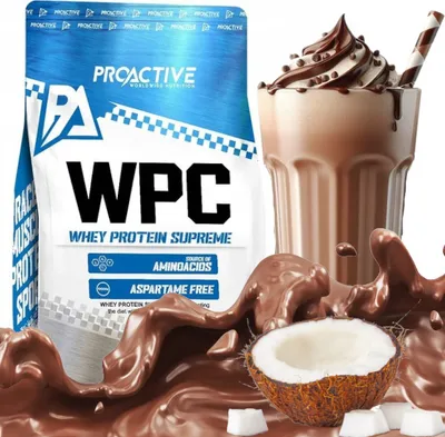 Produktbild von ProActive Molkenproteinkonzentrat proteinpulver Eiweißpulver WPC protein 700g Eiweißpulver geschmack: Schokolade und Kokosnuss