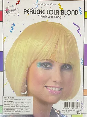 Produktbild von Mottoland Faschingskostüm Perücke Lola blond, Größe STD, Farbe blond