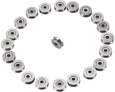 Productafbeelding van V-groeflager - 3x12x4 mm - Koolstofstaal - Geschikt voor doe-het-zelf projecten