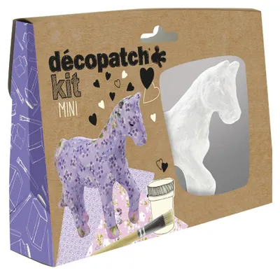 The image shows the front of a product box for a Decopatch kit.