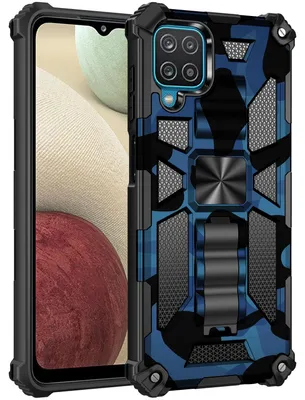 Produktbild von Für Samsung Galaxy A42 Camouflage Shockproof Armor TPU Hülle Blau