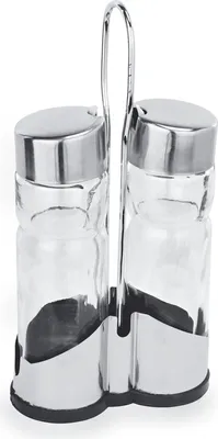 Produktbild von 12x Essig und Öl Menage 20 cm Edelstahl