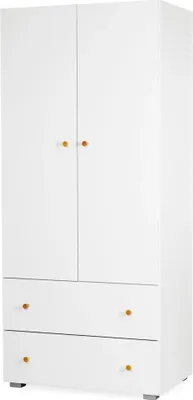 Zdjęcie produktu dla Szafa dwudrzwiowa KAROLINA 80cm biała z szufladami