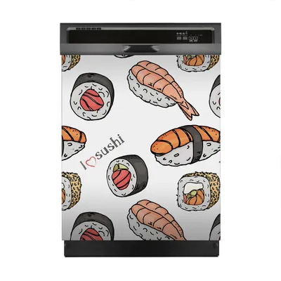 Produktbild von Magnete Dekorative 60x70 cm Küche Magnetmatte Spülmaschine - Sushi und Rollen