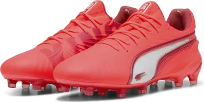 Produktbild von Puma King Ultimate FG/AG Fußballschuhe Unisex glowing rot weiß rot fire Gr 38