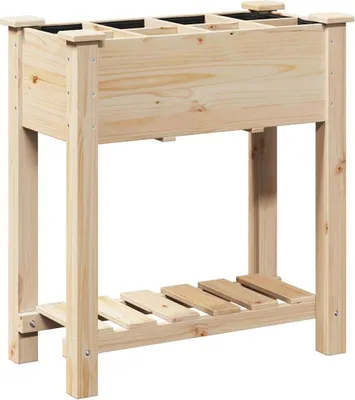 Obrázok produktu pre Záhradný kvetináč s poličkou Béžová 71 x 37 x 76,5 cm