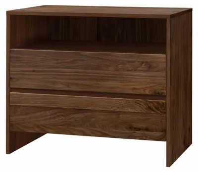 Produktbild von HASENA Kommode Sideboard Ina 2 Schubladen und Fach Nussbaum (82)
