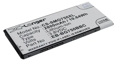 Image de TECHTEK Batterie compatible avec [Samsung] Galaxy Mega 2, Galaxy Mega 2 Duos, Galaxy Mega 2 LTE, SM-G750, SM-G7508, SM-G7508Q, SM-G7509, SM-G7509W, S
