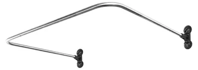 Duschvorhangstange U-Form, ohne Bohren, 98x102x98 cm, schwarz