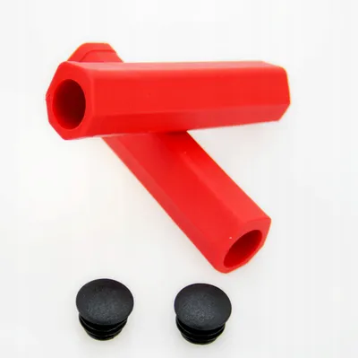 Produktbild von JET G-135 Fahrradgriffe 128mm Rot Silikon A612