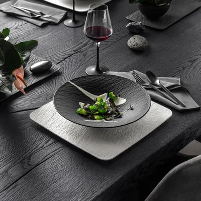 Obrázok produktu pre Villeroy & Boch 10-4239-2701, Misa na šalát, Kolo, Porcelán, Čierna, Matný, Osobné