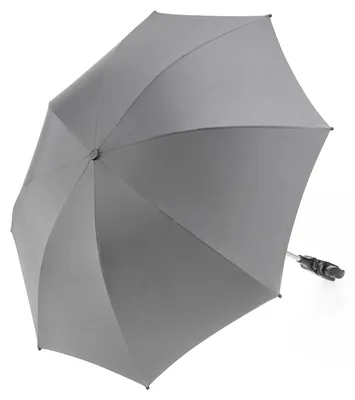 Obrázok produktu pre Detský slnečník 73 cm, univerzálna svorka na kočík, sivý, na prechádzky