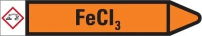 Produktbild von Dreifke® Aufkleber I RKZ-Etikett Fe CI3, rechts, orange/schwarz, für Ø 15-25m...