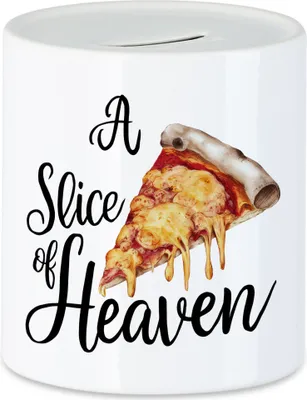 Produktbild von A Slice of Heaven Spardose Pizza Pizzabäcker Italien Pizzeria Pizzaliebhaber Pizza baker