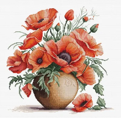 Produktbild von Luca-S Kreuzstich Stickpackung "Sommerrubine", Zählmuster, 30x30cm