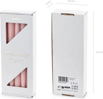 Produktbild von Spitzkerzen 24cm 10Stk. | Puderrosa Matt