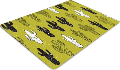 Produktbild von Stuhlunterlage Bürostuhlunterlage 120 cm x 90 cm Bodenmatte Bürostuhlunterlage - Kakteen