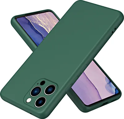 Produktbild von iPhone 13 Pro Max Hülle, Flüssig Silikon Handyhülle Stoßfest Kratzfest Schutzhülle für iPhone 13 Pro Max Grün