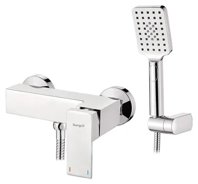 Immagine prodotto di Ibergrif M12005 - Set di miscelatori monocomando per doccia, composto da miscelatore e soffione