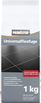 Produktbild von Primaster Universalflexfuge 1 - 15 mm zementgrau 1 kg