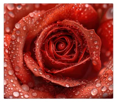 Produktbild von Spritzschutz Herdabdeckplatte Schneidebrett aus Glas Wassertropfen Rose 1-Teilig (60x52cm)