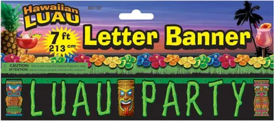 Produktbild von Rubies Party Briefbanner für Hawaiianische Mottoparty, festliche Dekoration, 213 cm