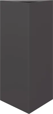 Immagine prodotto di Fioriera triangolare nera 40x34,5x70 cm in acciaio
