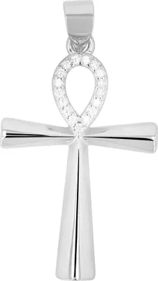 Produktbild von "Ankh", 925/- Echt Silber Anhänger mit Zirkonia, rhodiniert