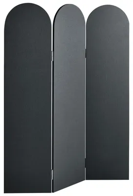 Produktbild von BELIANI Akustik Raumteiler Dunkelgrau Stoff und Stahl 160 x 120 cm 3-teilig Modern Büro Stellwand Paravent Wohnzimmer Schlafzimmer Innenbereich