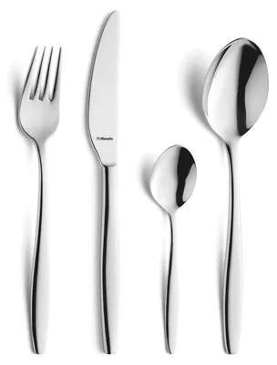 Besteckset 24-teilig, Edelstahl 18/10, glänzend, spülmaschinengeeignet